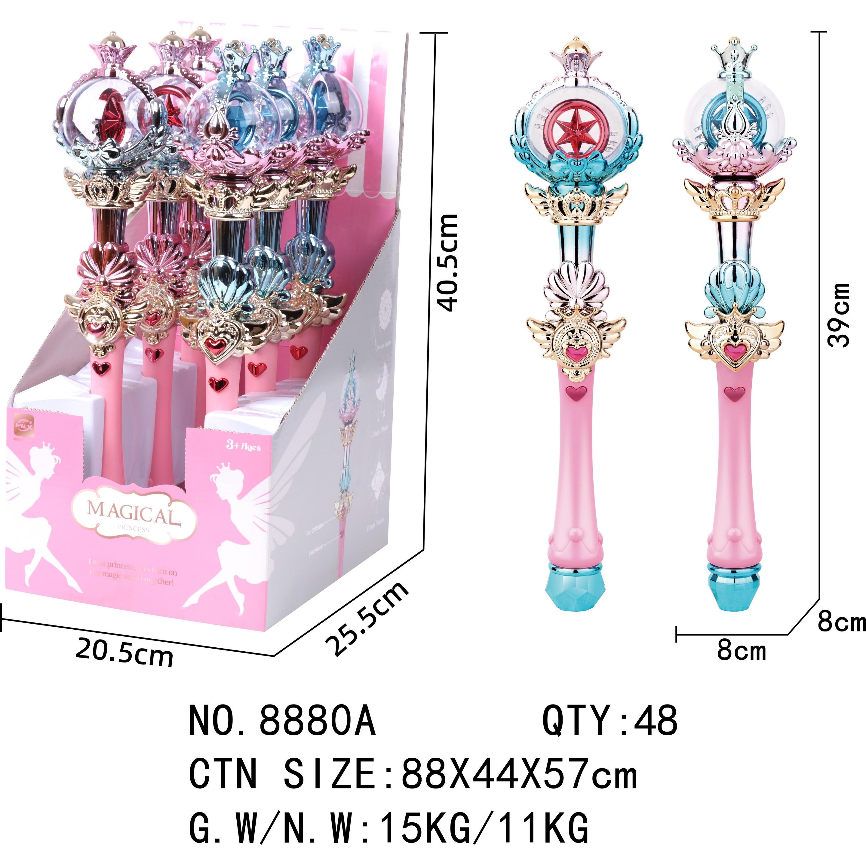 Sea&Sun Flashing Magic Stick w. Light & Music 6pcs Display (8880A)