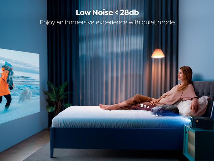 Productafbeelding Yaber K2s, Slimme filmprojector voor thuisbioscopen, 800 ANSI, WiFi6, Dolby audio, stembediening (Volledige HD, 800 lm, 1.3:1)