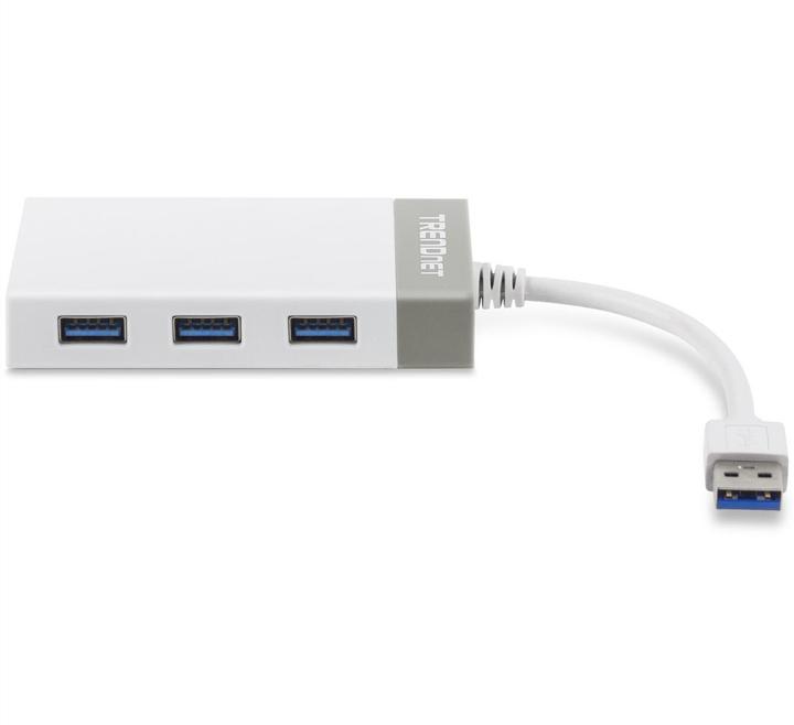 Actual product image Trendnet TU3-ETGH3 USB 3.0 to Gigabit Adapter + USB Hub (USB-A, 4 ports)