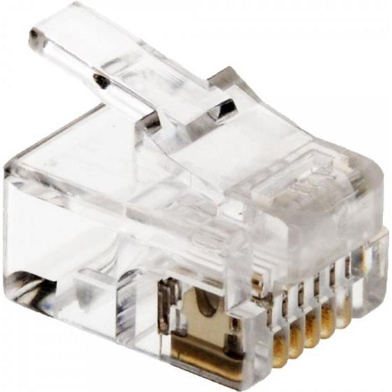Thumbnail - Helos modular plug - Modulare Eingabe - RJ-12 Packung mit 100, Telefon Zubehör