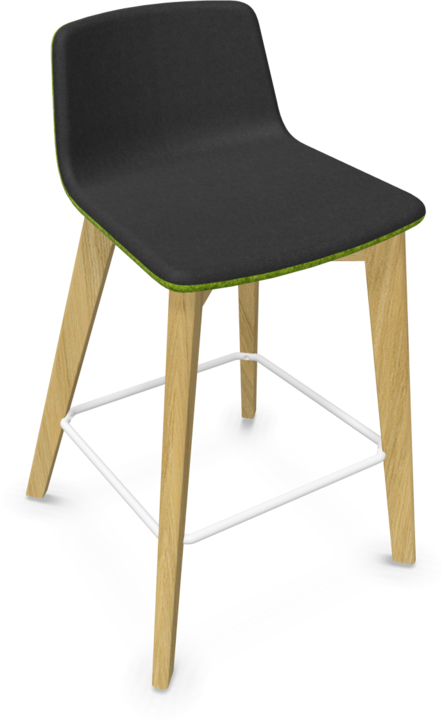 Black, White, Light green melange, Ash natural light grey stained