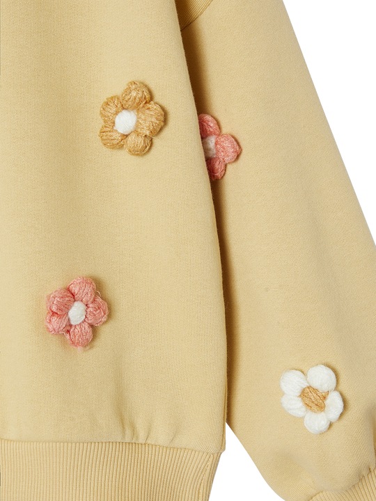 Actual product image Vertbaudet Mädchen Sweatshirt mit 3D-Blumen und Recycling-Polyester (116)
