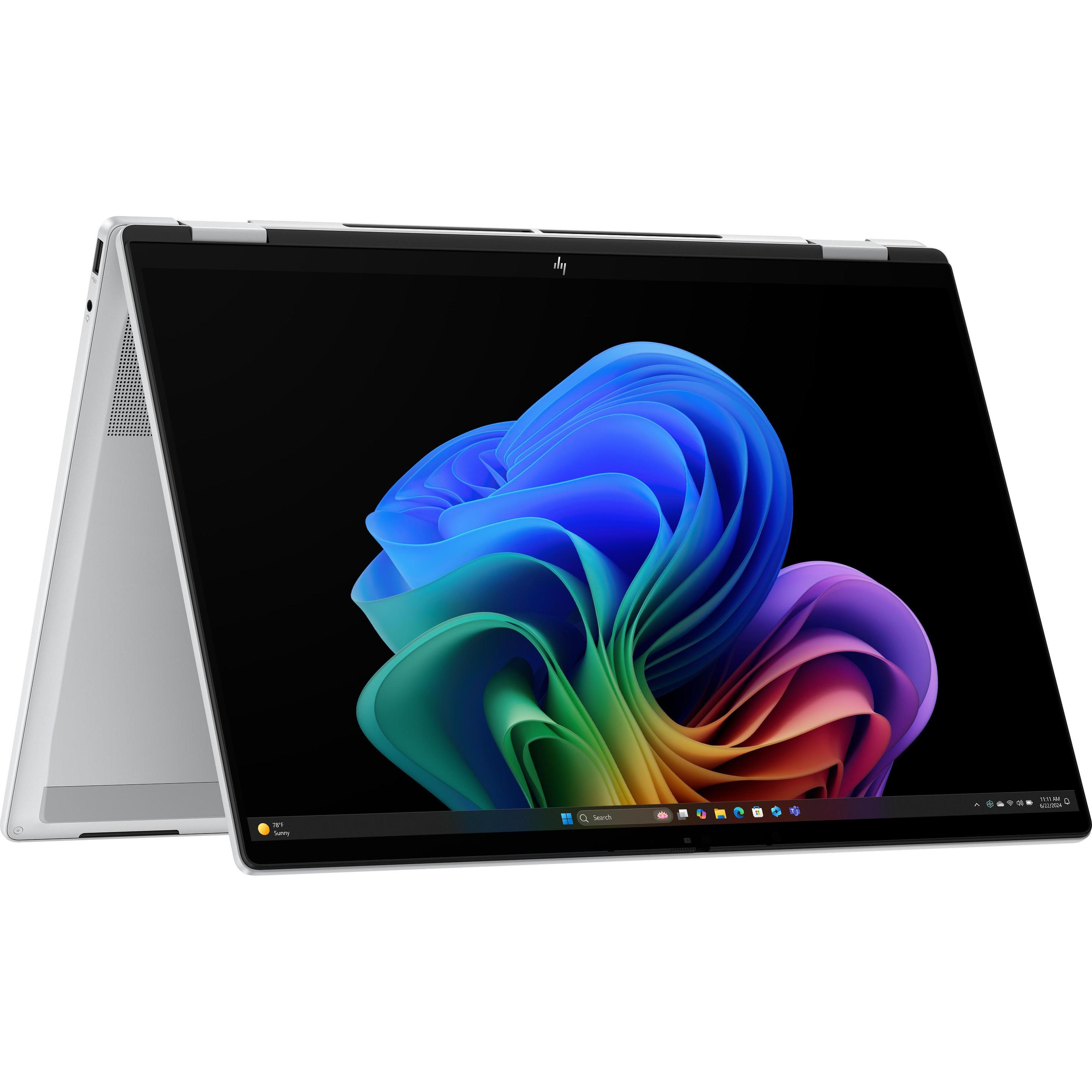 HP OmniBook X Flip 16-as0078ng (16", 1000 GB, 32 GB, DE, Intel Core Ultra 7 258V), Notebook, Silber