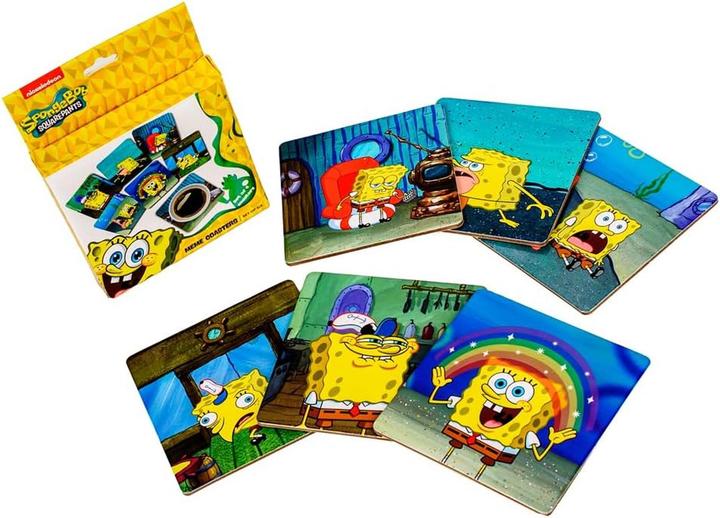 Produktbild Spongebob Squarepants Meme Untersetzer Set (6er Pack) (6x, Glasuntersetzer)