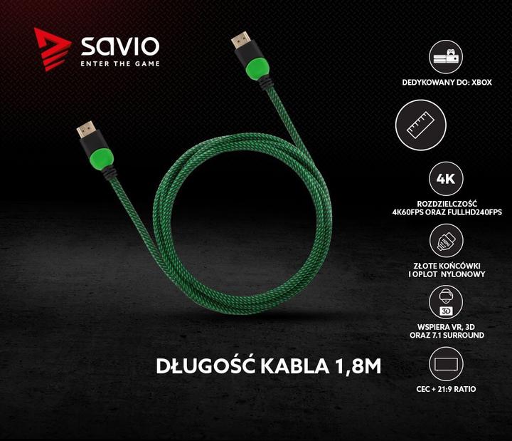 Produktbild Savio GCL-03 HDMI-Kabel HDMI Typ A (Standard) (1.80 m)