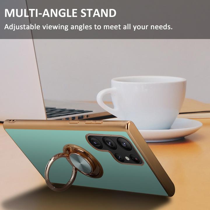 Produktbild Cadorabo Hülle für Samsung Galaxy S22 ULTRA im TPU mit Kameraschutz und Ring LM089 Style (Samsung Galaxy S22 Ultra)