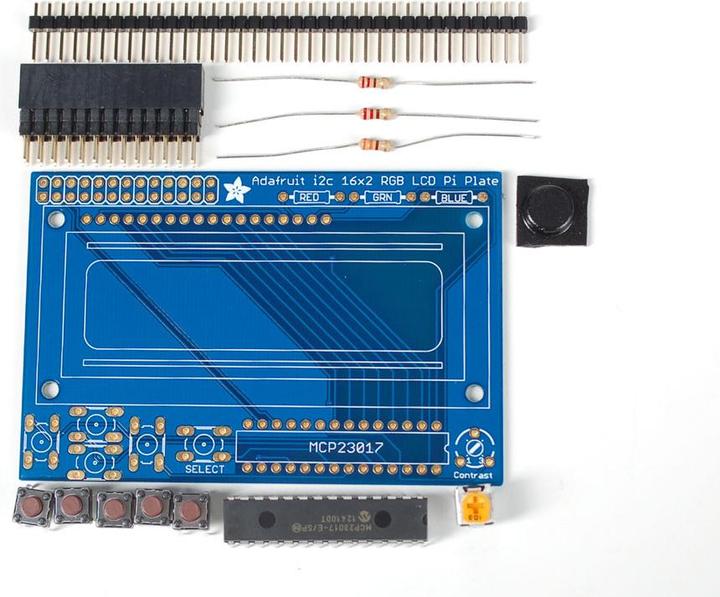 Produktbild Adafruit Blue&White 16x2 LCD+Keypad Kit for Raspberry Pi (Display)