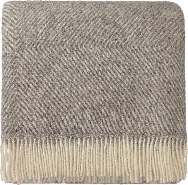 Urbanara Wolldecke Gotland Graucreme 140 x 200 cm (140 x 200 cm)