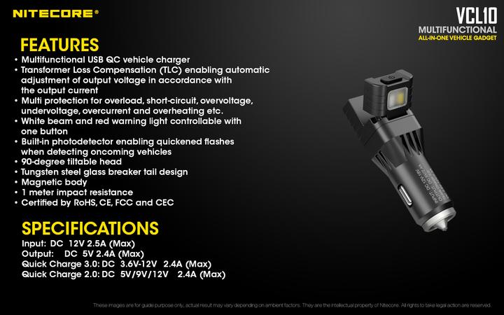 Actual product image Nitecore VCL10 (7.85 cm, 25 lm)