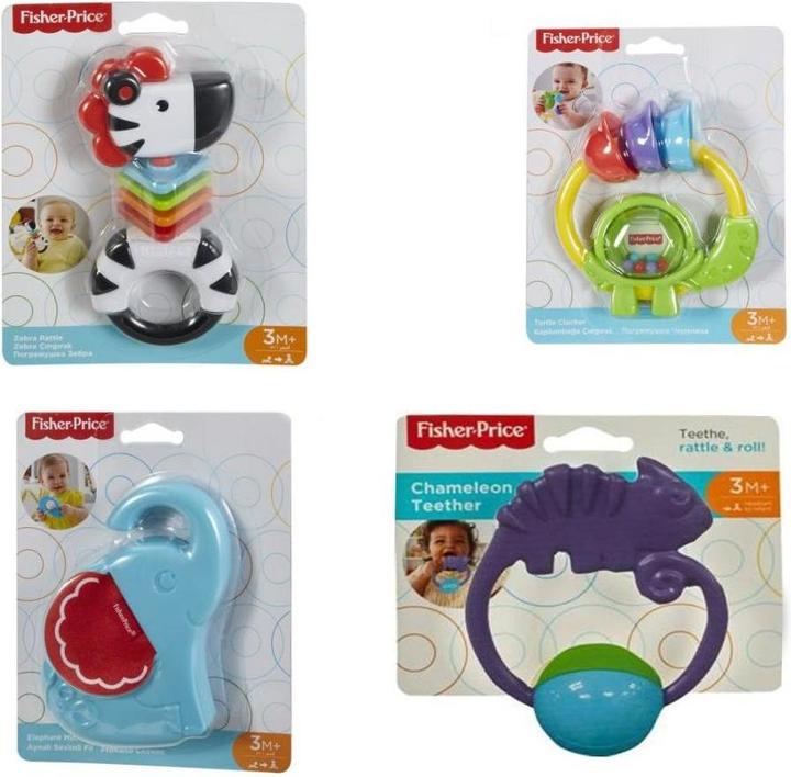 Actual product image Fisher-Price Chamäleon rasselt mit Beissspielzeug 2-in-1 Unisex 3+ Monate