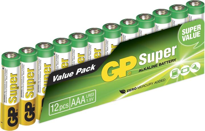 Produktbild GP Batteries Super Alkaline (12 Stk., AAA, 1290 mAh)