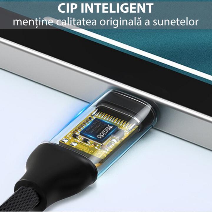 Produktbild Yesido - Audio Cable Adapter (YAU19) - Type-C to Jack 3.5mm - Black