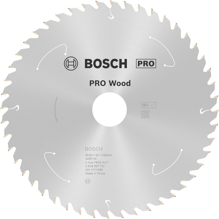 Bosch Professional Zubehör PRO Wood cordless circular saw blade, 190 x 1.6 x 30 mm