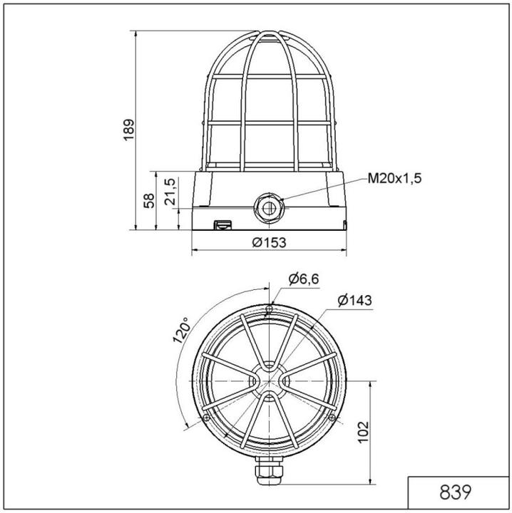 Actual product image Werma WERM double flashing light