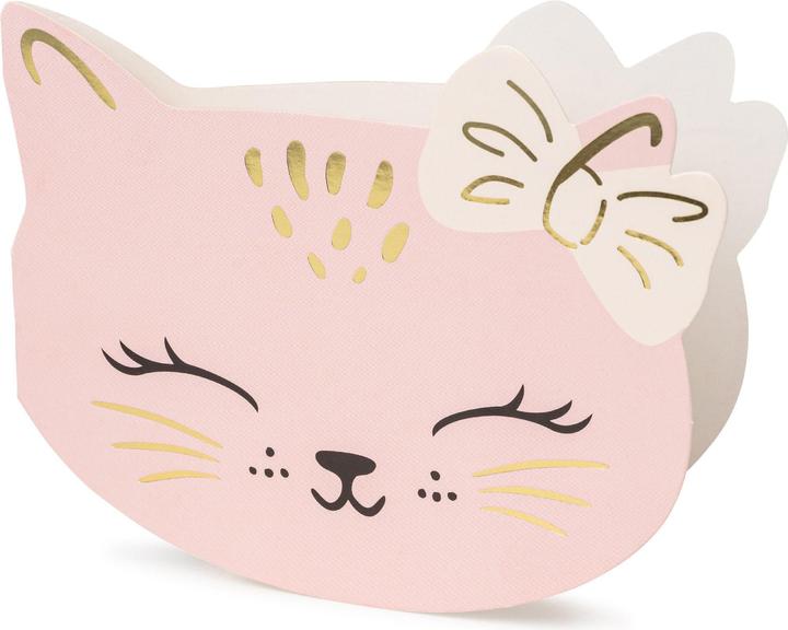 Image du produit Partydeco Carte d'invitation chat (6 pcs)