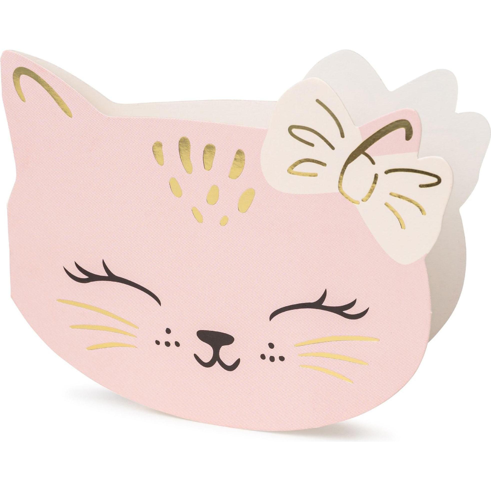 Partydeco Einladungskarte Katze (ZPP6)