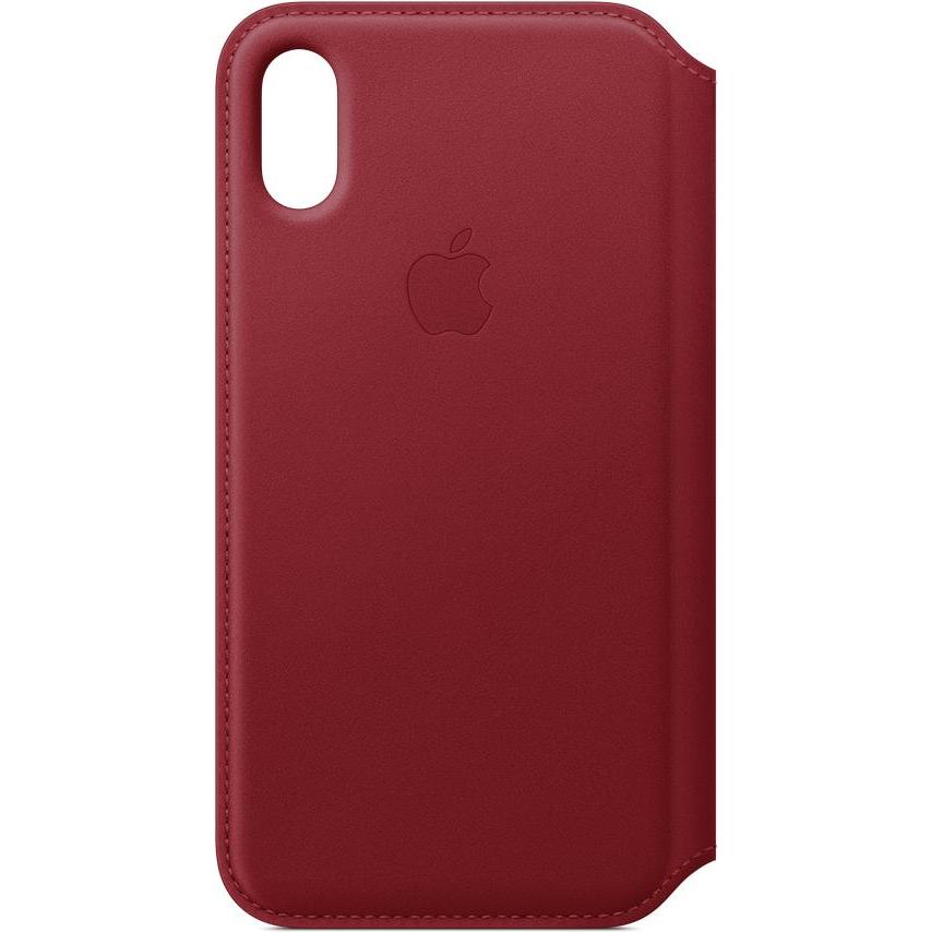 Apple Leder Folio (Apple iPhone XS, Apple iPhone X), Smartphone Hülle, Rot