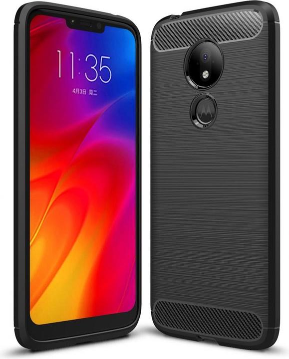 Produktbild Screenguard Motorola Moto G7 Power Hülle Carbon Brushed Soft TPU (Motorola Moto G7 Power)
