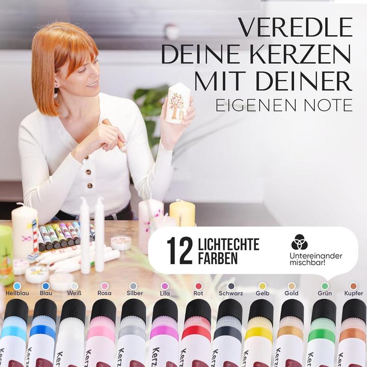 Actual product image Brandl 12er-Set Kerzenstifte (Multicoloured)