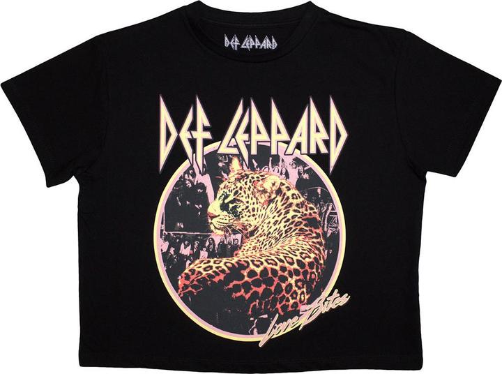 Actual product image Def Leppard Love Bites Crop Top (Girlie) (M)