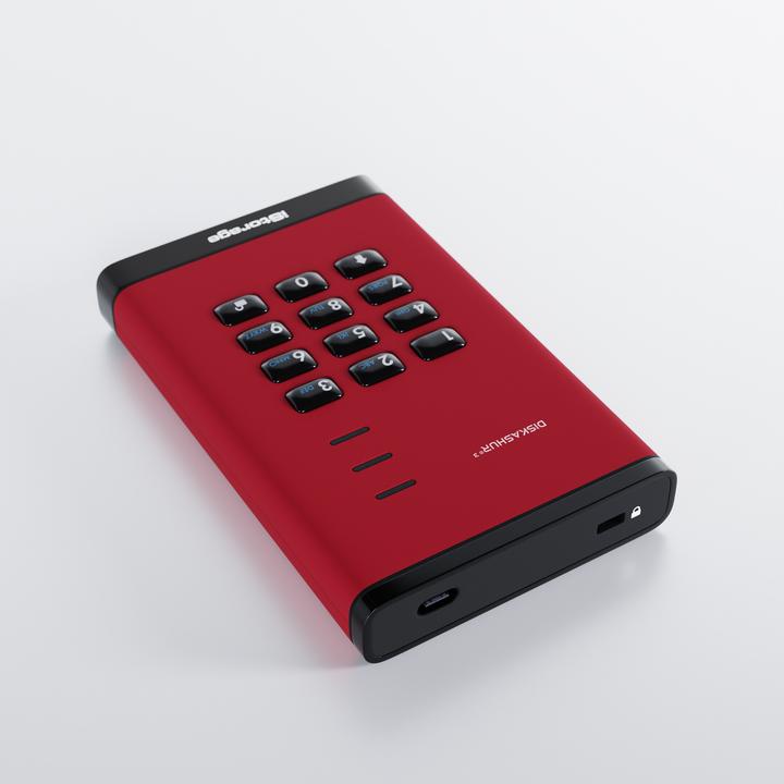 Productafbeelding iStorage schijfAshur3 SSD 2TB - Rood (2 TB)