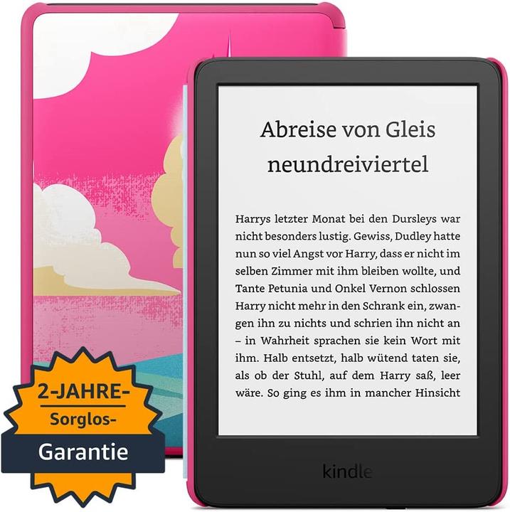 Amazon Kindle Kids 2022 eReader with 300 ppi, 16GB, Space Whale (6", 16 GB, Pink)