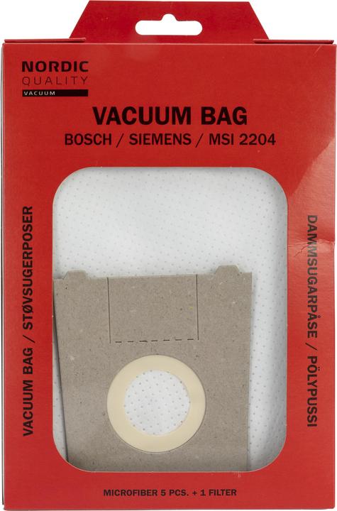 Produktbild Deltaco MSI 2204 Vacuum cleaner bags, 5 bags + 1 filter (6 x)