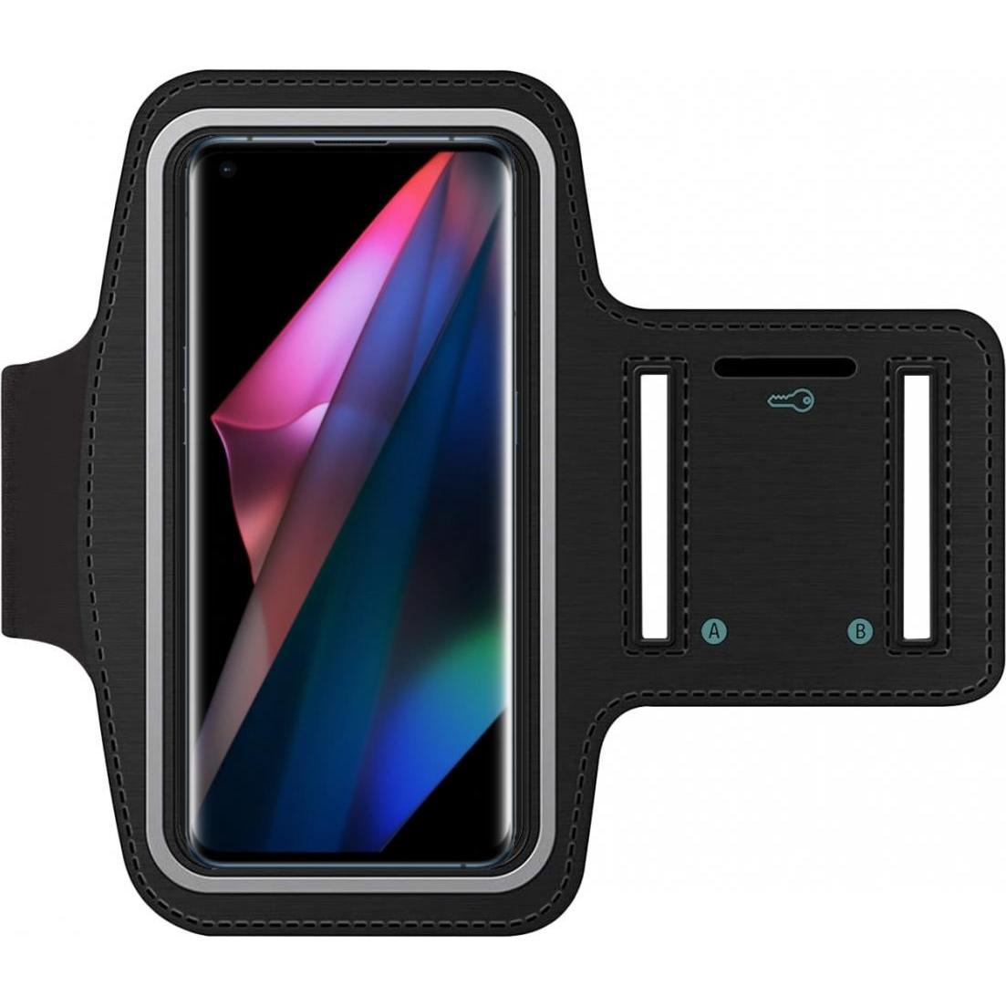 SmartFitness Oppo Find X3 Pro Handy Sport Armband, Smartphone Sportarmband, Schwarz