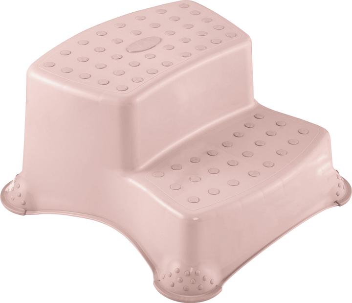 Actual product image keeeper kids step stool "igor pure", two-step, pink nordic-pink, load capacity: 120 kg, non-slip feet