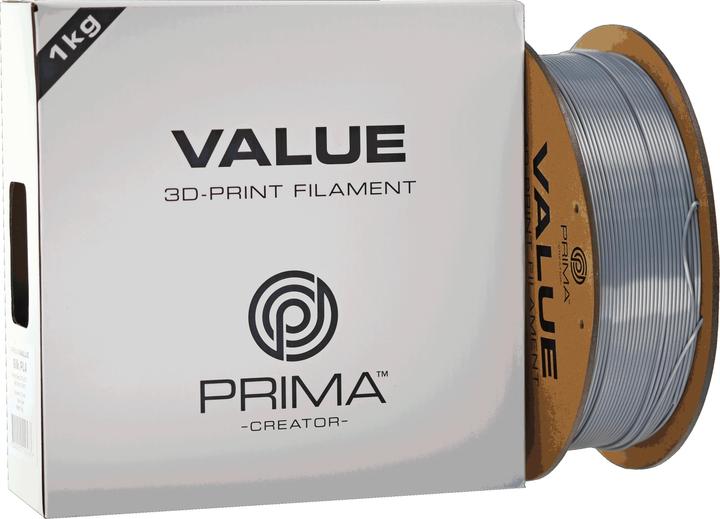 Actual product image Prima Creator PrimaValue PLA+ (PLA, 1.75 mm, 1000 g, Silver)
