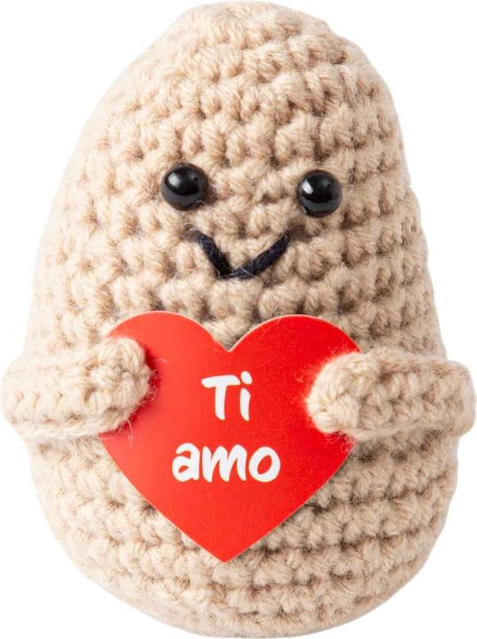 Actual product image I Am Creative Positive Potato Gehäkelter Mini Glücksbringer Plüschtier (7.50 cm)