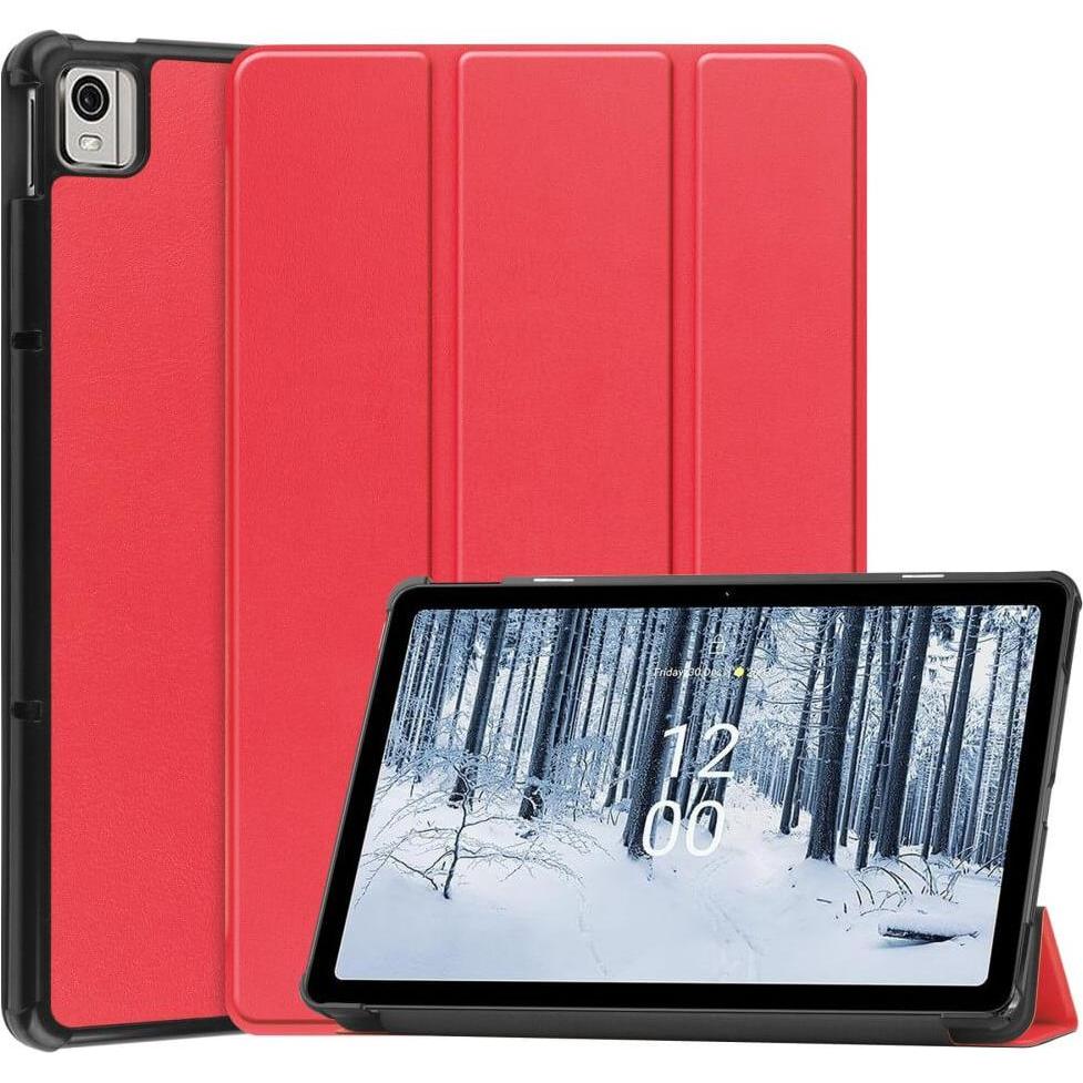 Cover-Discount Nokia T21 - Tri-fold Smart Case rot (Nokia T21), Tablet Hülle, Rot