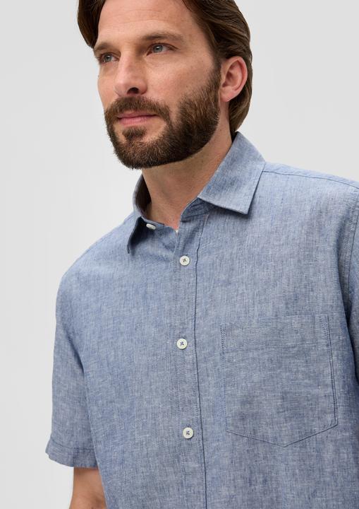 Immagine prodotto s.Oliver Hemd Regular: Kurzarmhemd aus Leinen-Baumwoll-Mix (3XL)