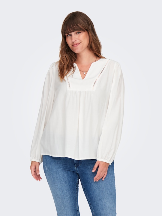 Immagine prodotto Only Vestibilità regolare Scollo a V Polsini elasticizzati Maniche a sbuffo Top Top (48)