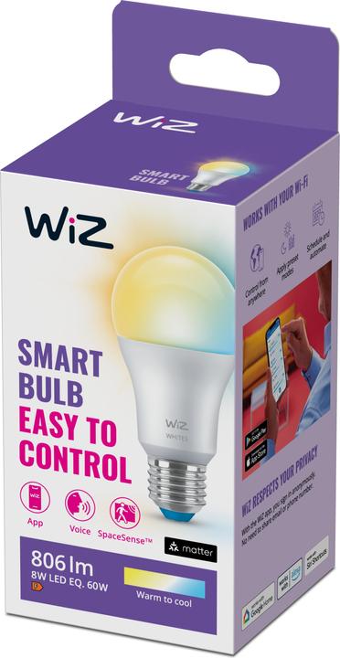 Image du produit WiZ Blanc modulable (E27, 8 W, 806 lm, 1 x, F)