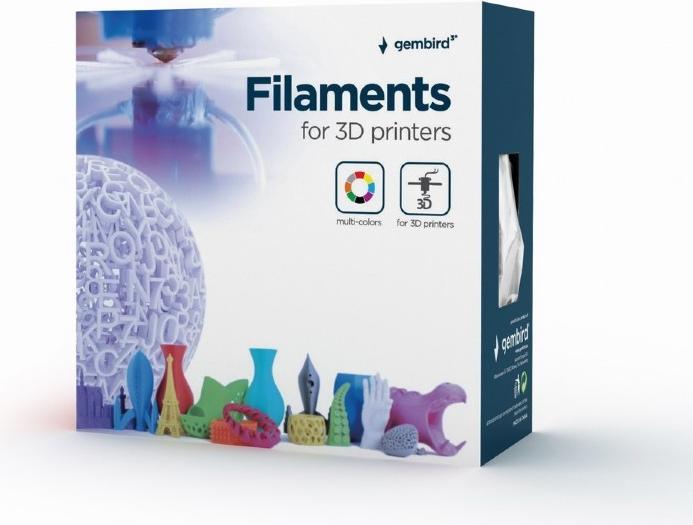 Image du produit Gembird Cassette de filaments Bobine ABS (ABS, 1.75 mm, 1210 g, Gris)