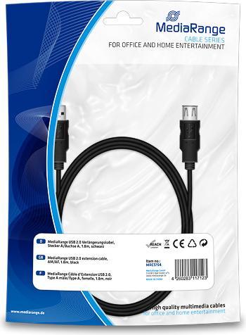 Produktbild MediaRange USB A — USB A (1.80 m, USB 2.0)