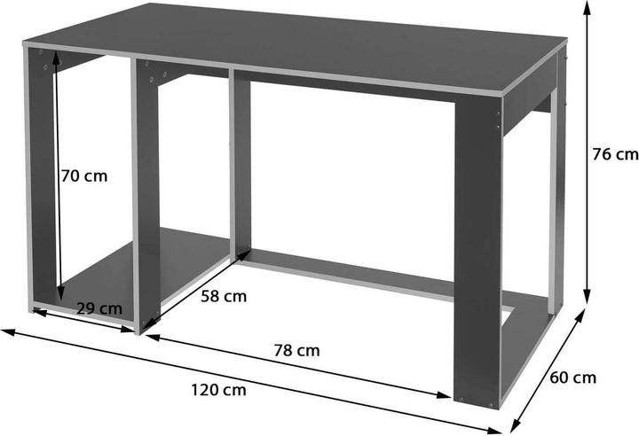 Image du produit JOHN316 Schreibtisch (120 x 60 x 76 cm)