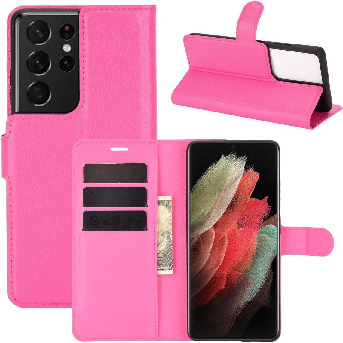 König Design Hülle Handy Schutz für Samsung Galaxy S21 Ultra Case Cover Tasche Etuis Rosa Neu (Samsung Galaxy S21 Ultra)...