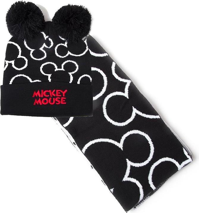 Image du produit Mickey Mouse Set cadeau bonnet et écharpe Silhouette (Taille unique)