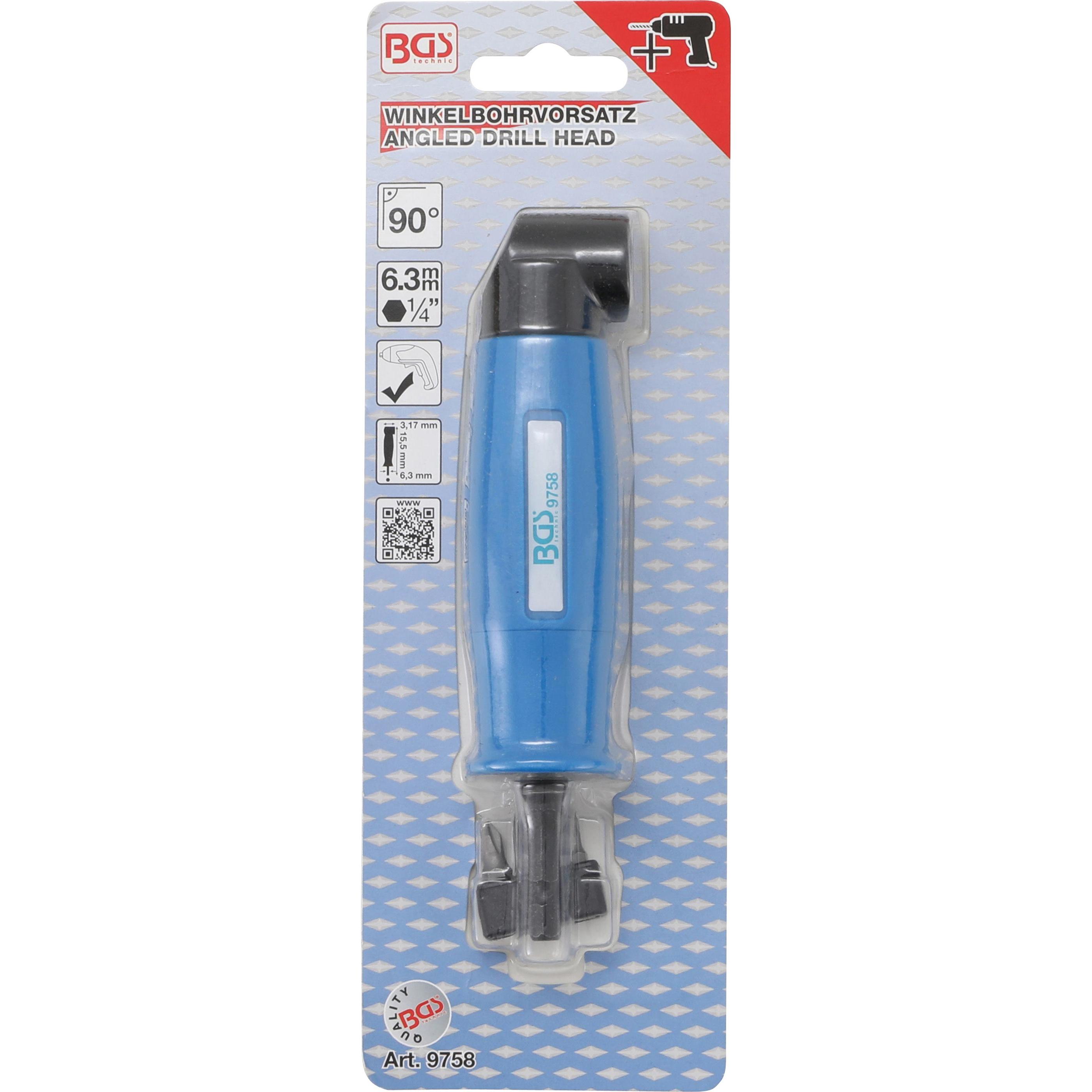 Thumbnail - BGS, Zubehör Maschine, Winkelbohrvorsatz 6,3 mm (1/4") / 6,3 mm (1/4")