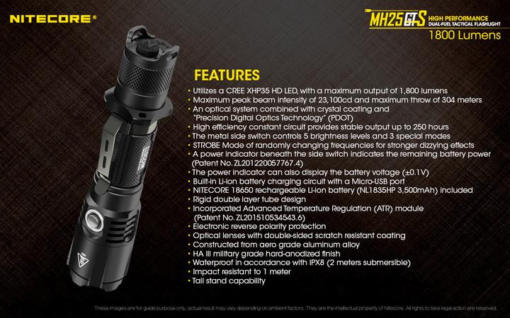 Produktbild Nitecore MH25GTS (15 cm, 1800 lm)