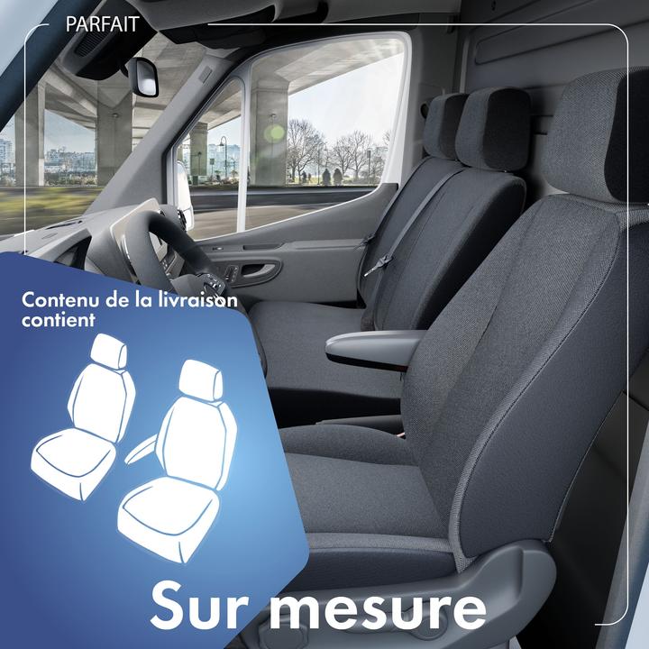 Actual product image Walser Seat covers for Ford Transit Courier two single seats front polyester BJ 2014 today