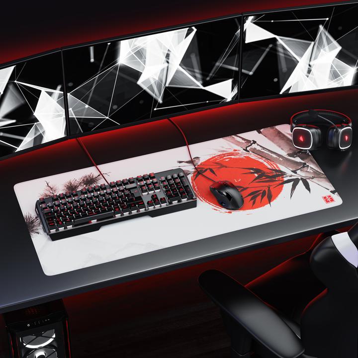 Produktbild Titanwolf Gaming Mauspad, 900 x 400mm XXL Speed Gaming Mausmatte, Mousepad Extragrosse Fläche, Sumi-e Bamboo (XXL)