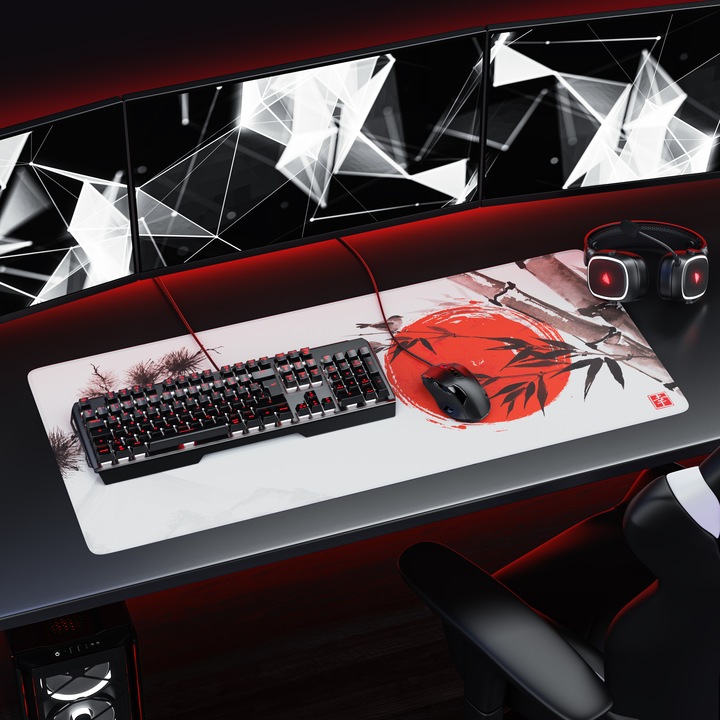 Actual product image Titanwolf Gaming mouse pad, 900 x 400mm XXL speed gaming mouse mat, mouse pad extra large surface, Sumi-e (XXL)