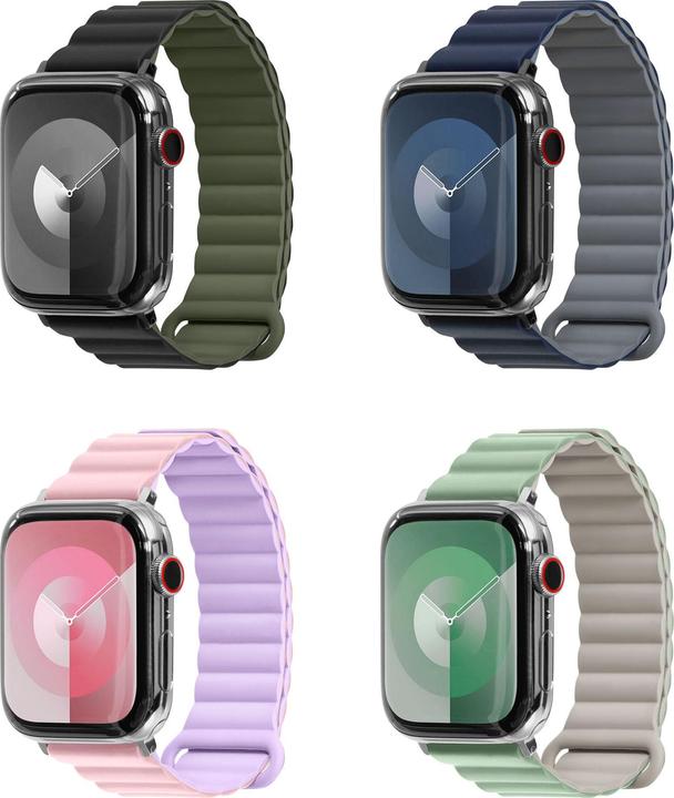 Produktbild Laut Apple Watch NOVI LUXE 38/40/41 mm, Midnight (38 mm, 40 mm, 41 mm, Polycarbonat (PC), Polyurethan (PU), Metall)