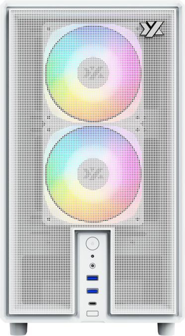 Produktbild xyz Boitier Mini Tour Micro ATX Atom RGB avec panneau vitré (Blanc) (mATX, Mini-ITX)