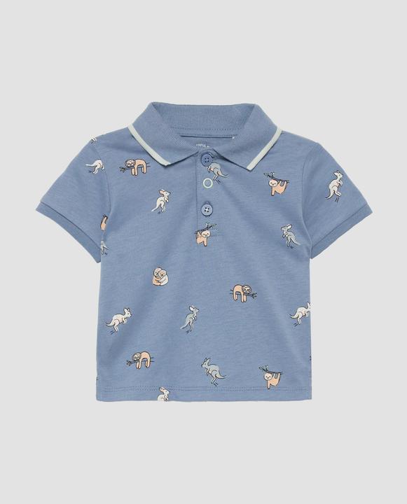 S.Oliver Polo-Shirt Poloshirt aus Baumwolle mit All-over-Print (80)