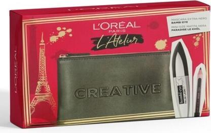 Actual product image L'Oréal Paris LOreal Set (Mascara False Lash Bambi Eye Extra Black + Le Khol Midnight Black 101 + Pochette) (Makeup set)