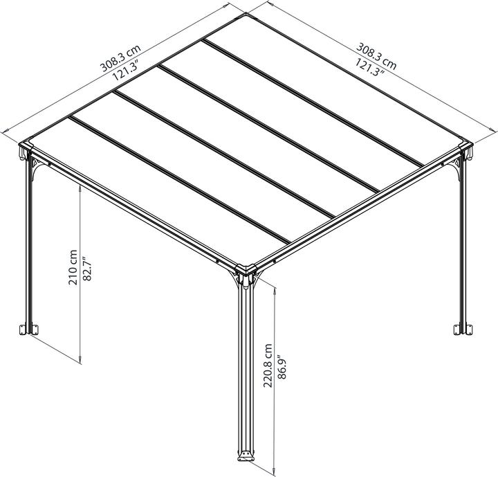 Produktbild Palram Milano 3000 (309 cm, 309 cm)